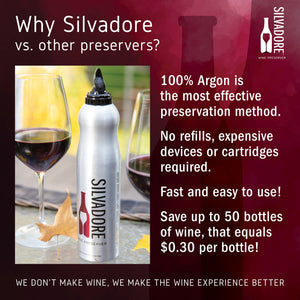Silvadore Wine Preserver | Argon Wine Preserver Spray | Consumer Size Canister