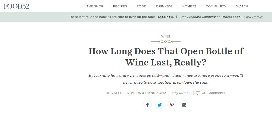Learn How and Why Wines Go Bad - Article Link