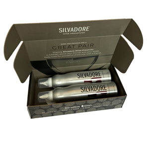 Silvadore Wine Preserver - 2 Can Gift Box for Wine Lovers