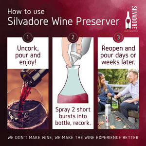 Silvadore Wine Preserver | Argon Wine Preserver Spray | Consumer Size Canister