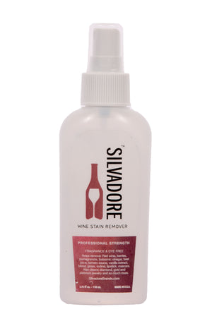Silvadore Wine Stain Remover | remove red wine stain from clothing, rugs, tablecloths, and more.
